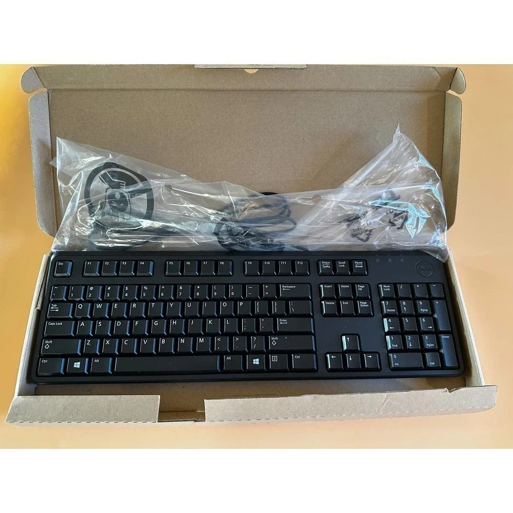 NEW Genuine DELL KB212-B 0DJ454 104-Key USB Quiet Computer Keyboard (Black) NIB